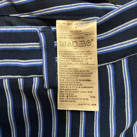 Banana Republic Blue and White Striped Pants - Picture 5 of 6